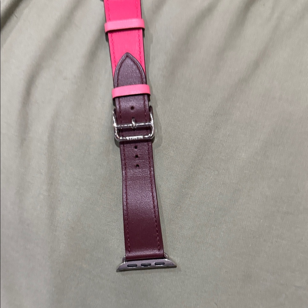 Hermes Pink and Brown Wristband